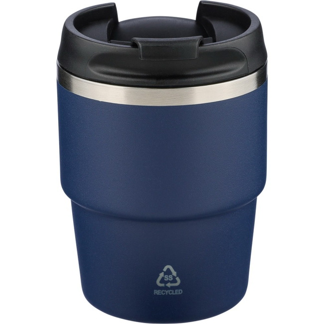 Kubek termiczny 175 ml granatowy, stal z recyklingu