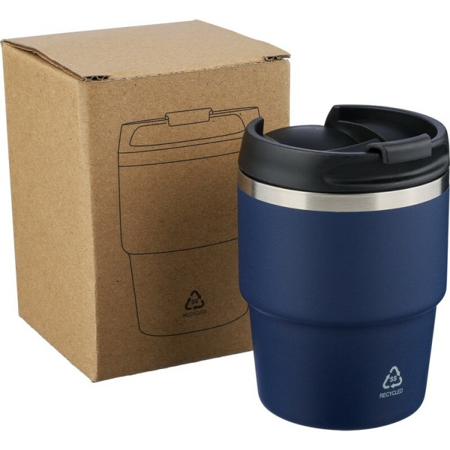 Kubek termiczny 175 ml granatowy, stal z recyklingu