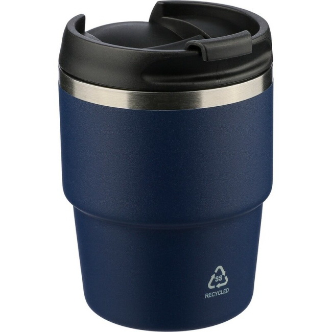 Kubek termiczny 175 ml granatowy, stal z recyklingu