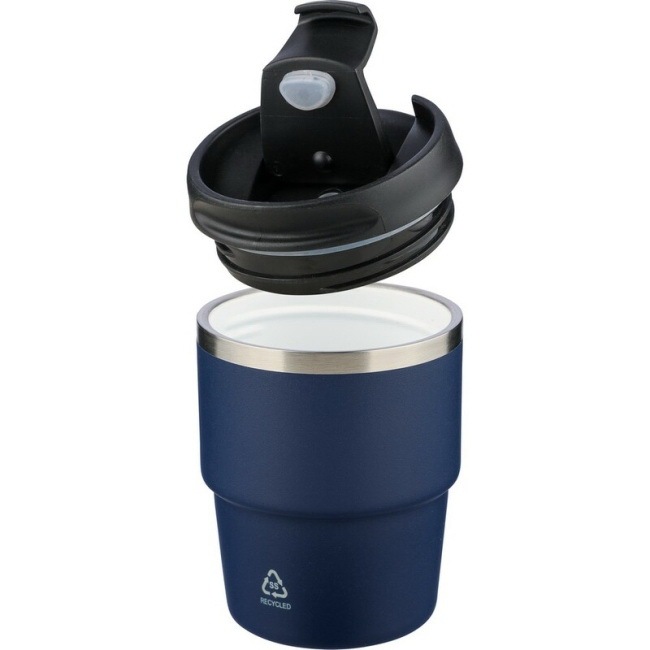 Kubek termiczny 175 ml granatowy, stal z recyklingu