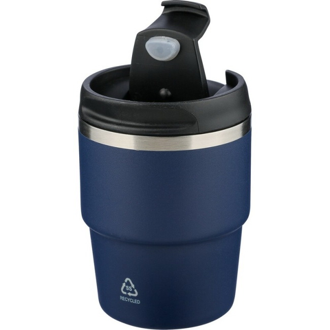 Kubek termiczny 175 ml granatowy, stal z recyklingu