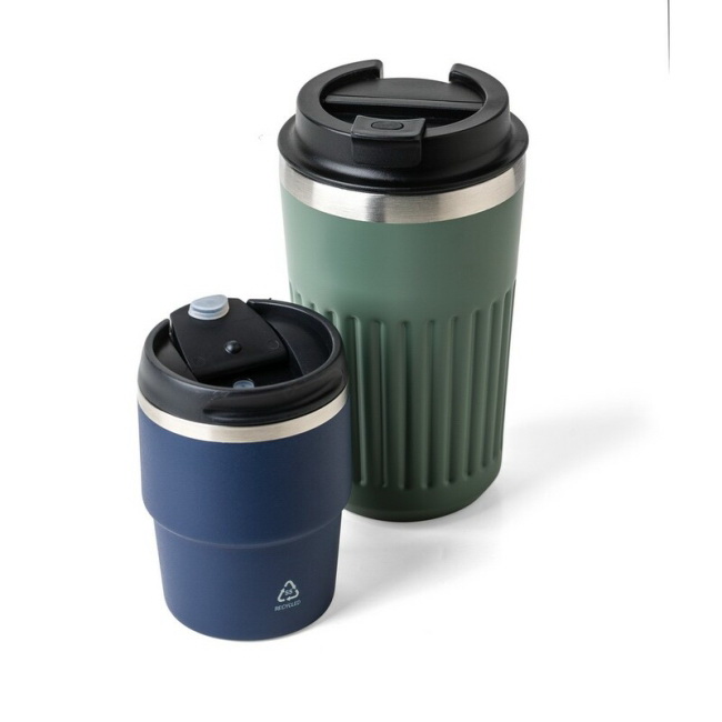Kubek termiczny 175 ml granatowy, stal z recyklingu