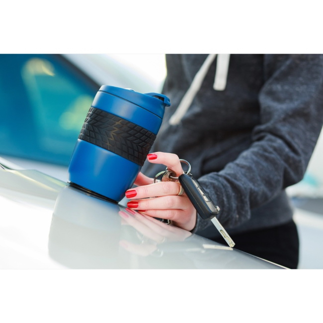 Kubek termiczny 200 ml z przyssawką – granatowy