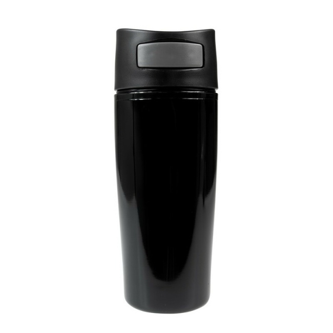Kubek termiczny 300 ml, stal mat, czarny, uchwyt auta
