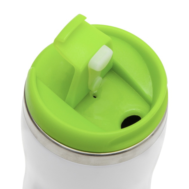 Kubek termiczny 350 ml biało-zielony Askim z grawerem