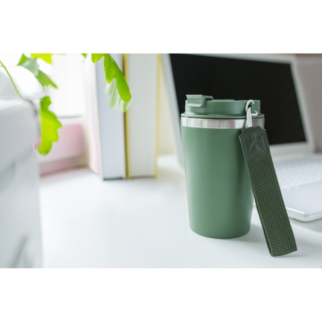 Kubek termiczny 350 ml granat, stal z recyklingu