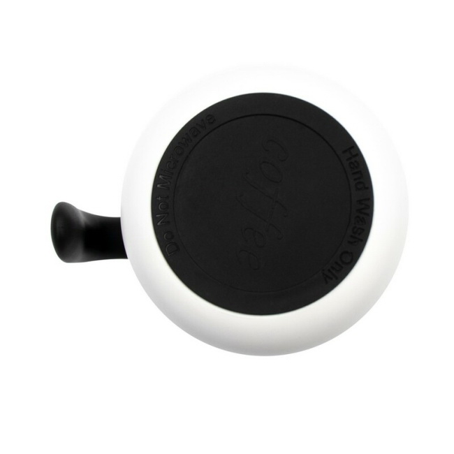 Kubek termiczny 400 ml z uchem biały, stal nierdzewna