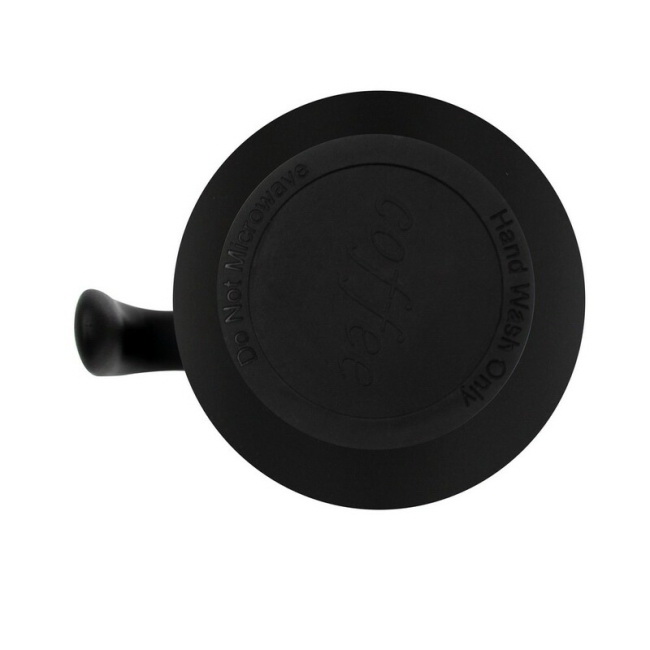 Kubek termiczny 400 ml z uchem, stal nierdz., czarny