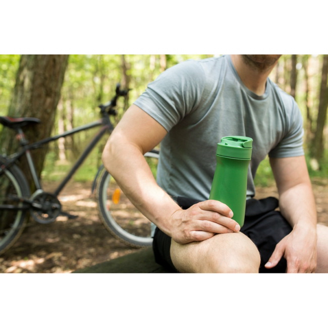Kubek termiczny 450 ml, stal nierdzewna – zielony