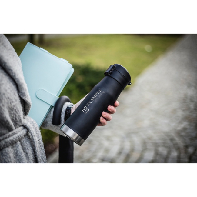 Kubek termiczny 600 ml Mauro Conti Brian czarny stal