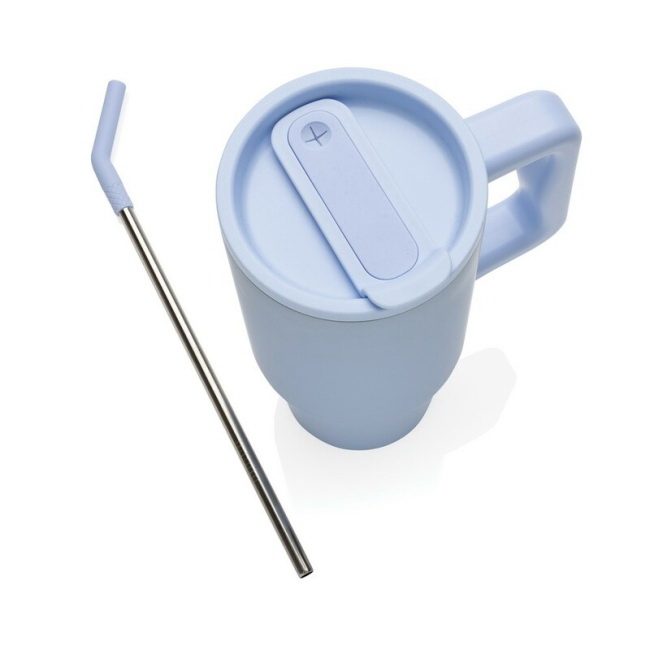 Kubek termiczny 900 ml z uchem, stal z recyklingu