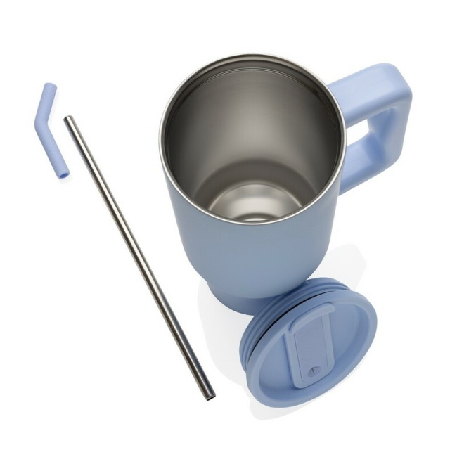 Kubek termiczny 900 ml z uchem, stal z recyklingu