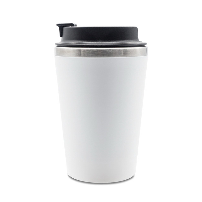 Kubek termiczny Andre 350 ml biały, stal 18/8