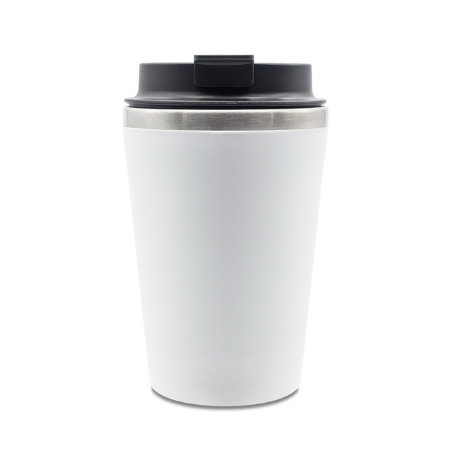 Kubek termiczny Andre 350 ml biały, stal 18/8