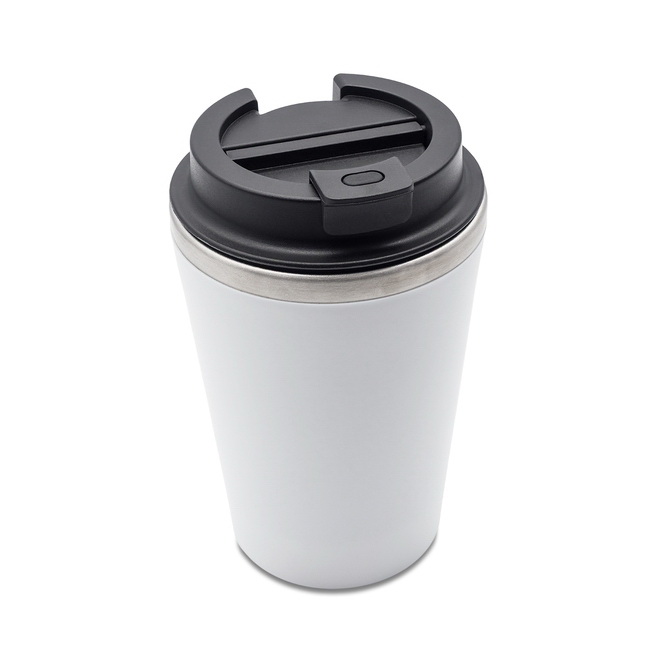 Kubek termiczny Andre 350 ml biały, stal 18/8