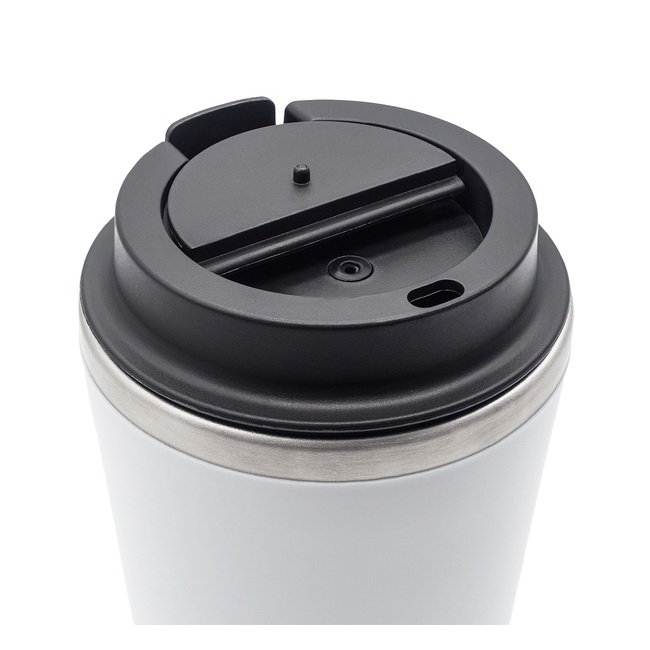 Kubek termiczny Andre 350 ml biały, stal 18/8