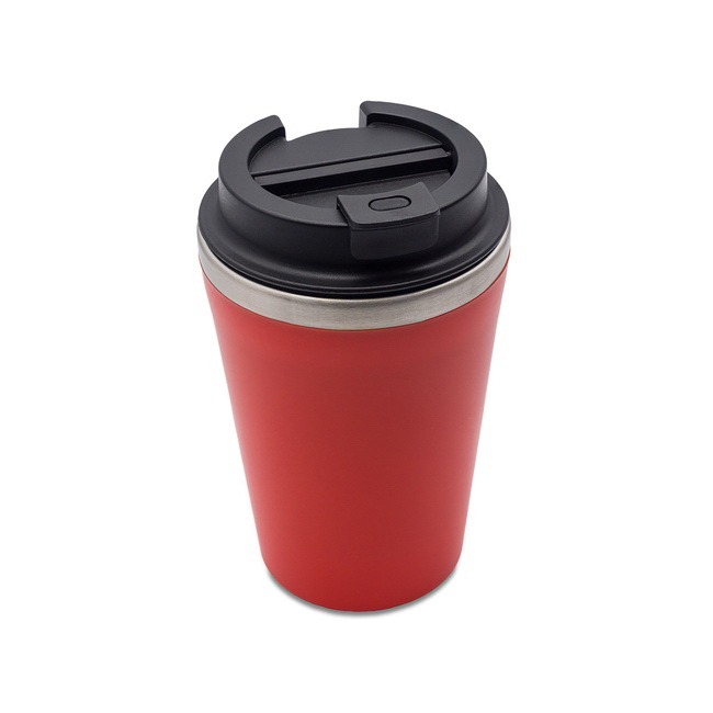 Kubek termiczny Andre 350 ml czerwony, stal 18/8