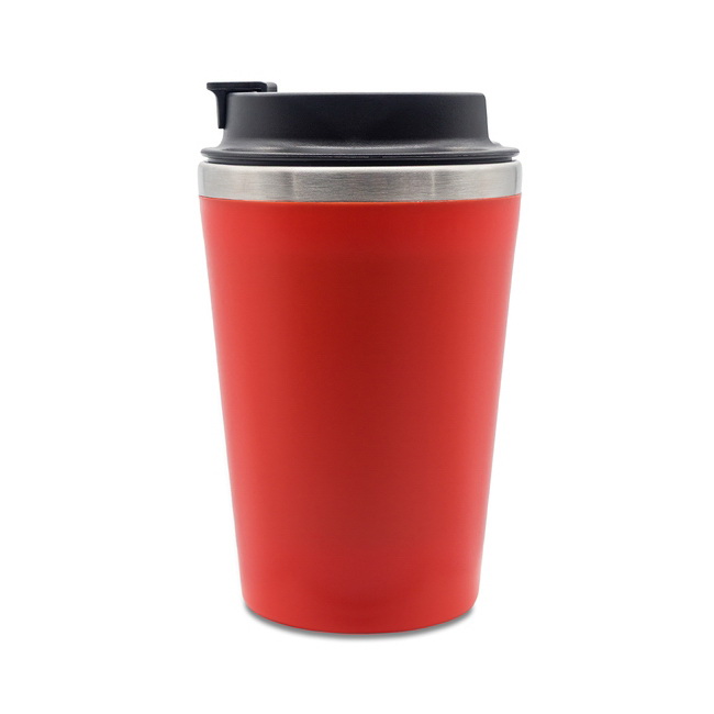 Kubek termiczny Andre 350 ml czerwony, stal 18/8