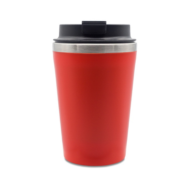 Kubek termiczny Andre 350 ml czerwony, stal 18/8