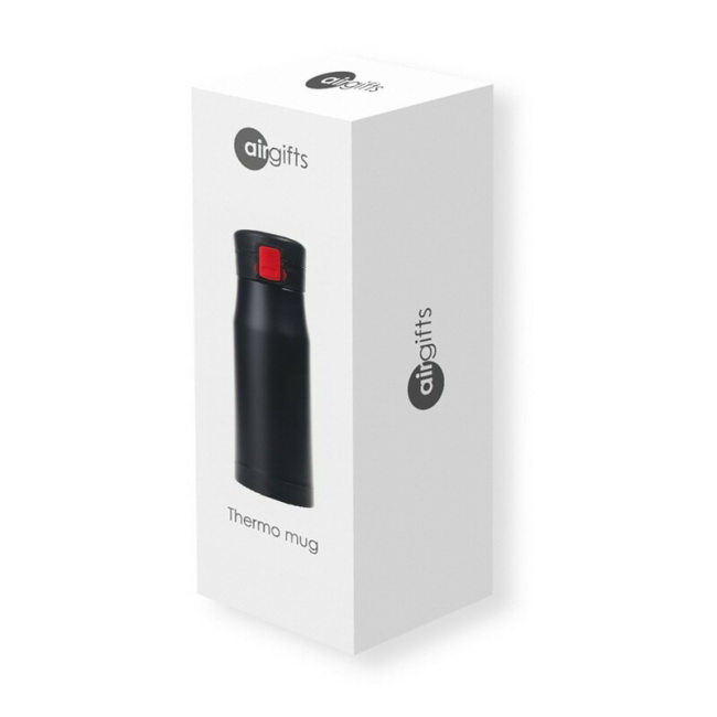 Kubek termiczny Angela 550 ml czerwony, nadruk 360°