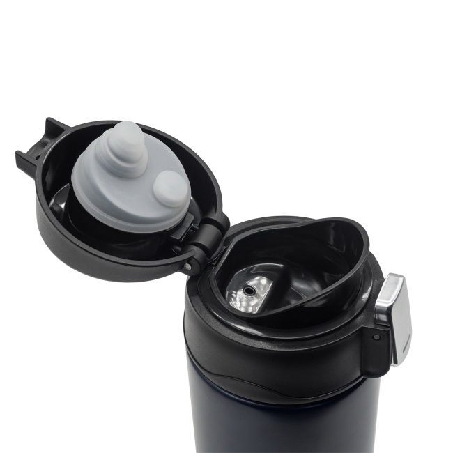 Kubek termiczny Bergen 340 ml, granat, chowany ustnik