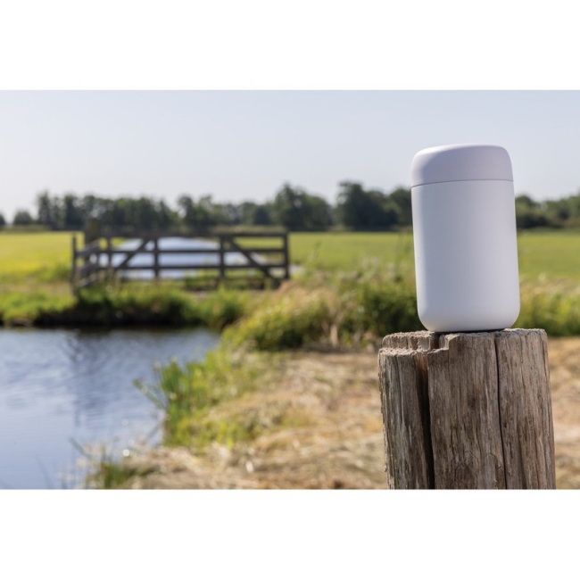 Kubek termiczny Brew 360 ml biały, stal z recyklingu