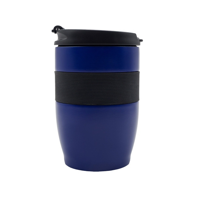 Kubek termiczny Carol 300 ml niebieski stal grawer