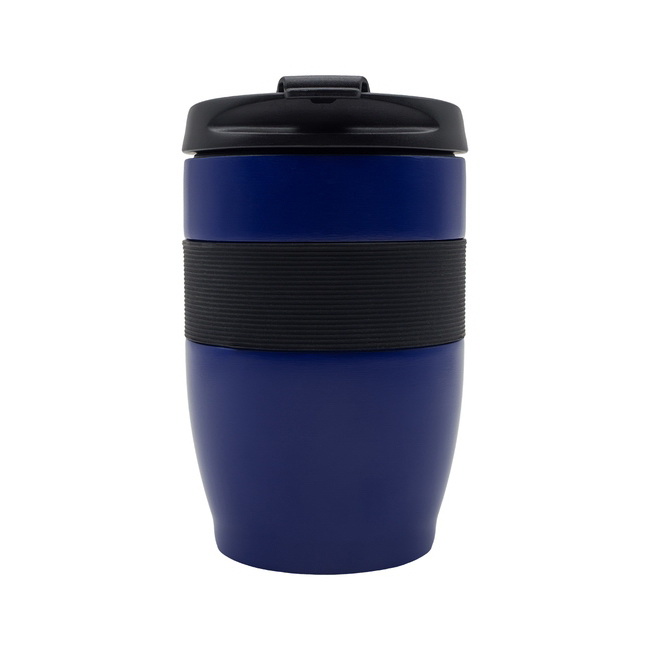 Kubek termiczny Carol 300 ml niebieski stal grawer