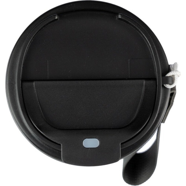 Kubek termiczny czarny 320 ml, stal nierdzewna, pasek