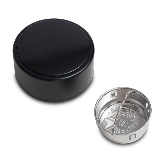 Kubek termiczny Falco 420 ml czarny z termometrem