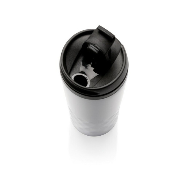 Kubek termiczny Geometry 300 ml biały, stal nierdzewna