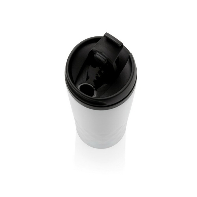 Kubek termiczny Geometry 300 ml biały, stal nierdzewna