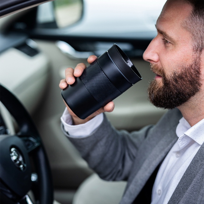 Kubek termiczny Husavik 320 ml czarny mat, ustnik 360°