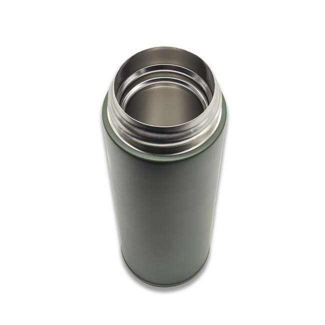 Kubek termiczny Olten 400 ml ciemnozielony, stal 18/8