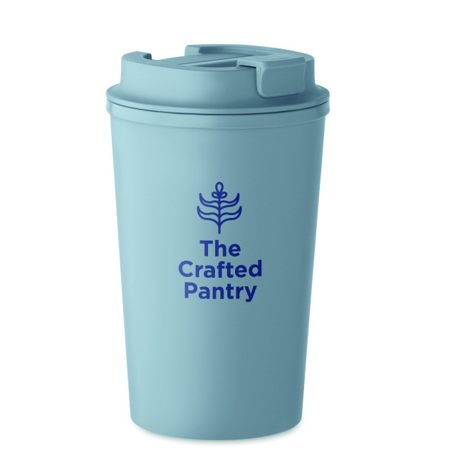 Kubek termiczny PLA 350 ml Petrol z chowanym ustnikiem