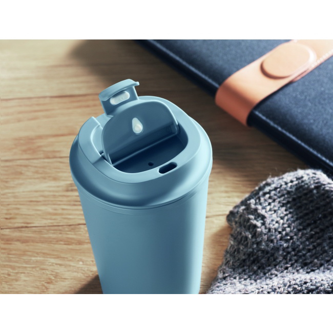 Kubek termiczny PLA 350 ml Petrol z chowanym ustnikiem