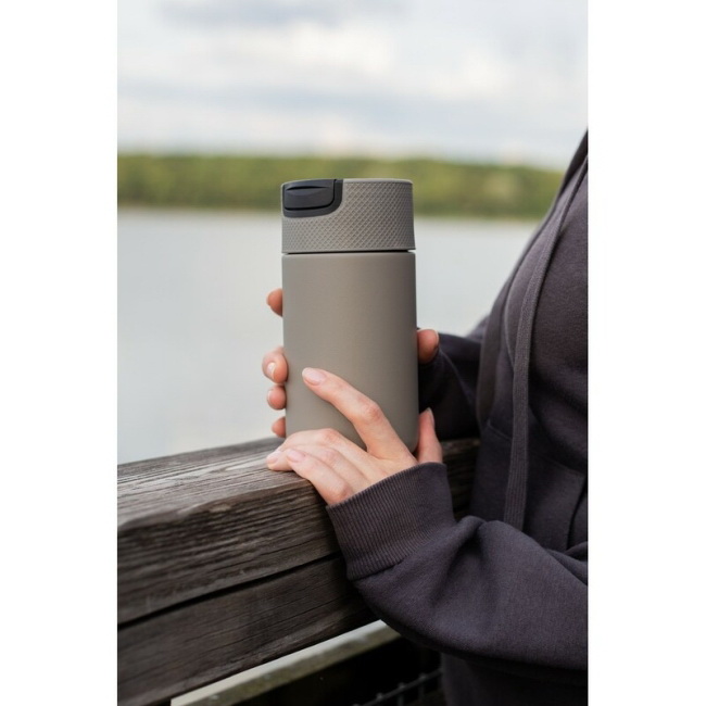 Kubek termiczny Raylee 400 ml biały, stal 18/8