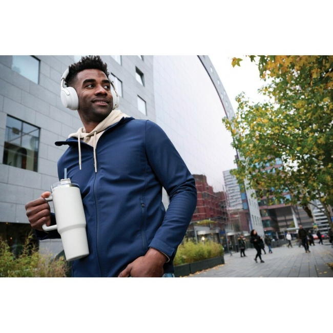 Kubek termiczny Stadley 1200 ml, biały z uchem