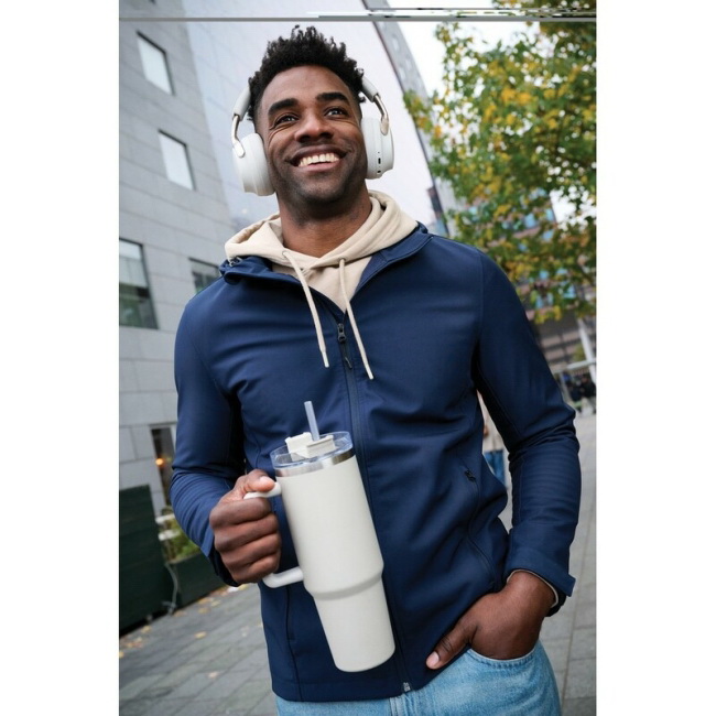 Kubek termiczny Stadley 1200 ml, biały z uchem