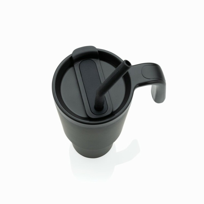 Kubek termiczny stal nierdzewna 900 ml z uchem, czarny