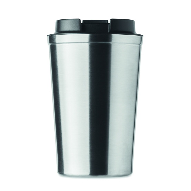 Kubek termiczny stalowy 350 ml srebrny mat z logo