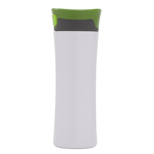 Kubek termiczny Telescope 430 ml biało-zielony grawer