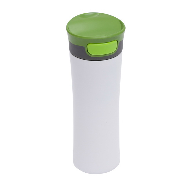 Kubek termiczny Telescope 430 ml biało-zielony grawer