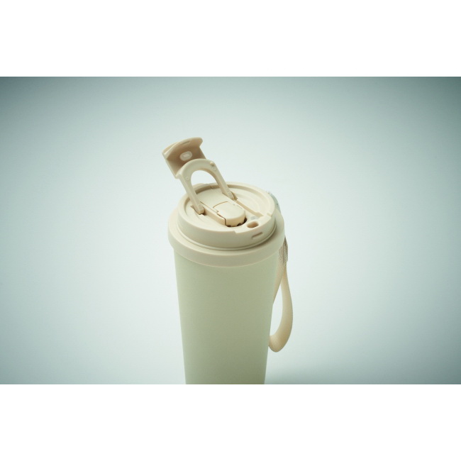 Kubek termiczny Topaz Large 500 ml beżowy z uchwytem