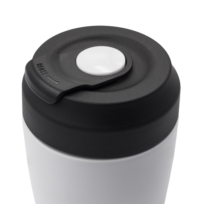 Kubek termiczny Viko 380 ml biały, stal 18/8, grawer