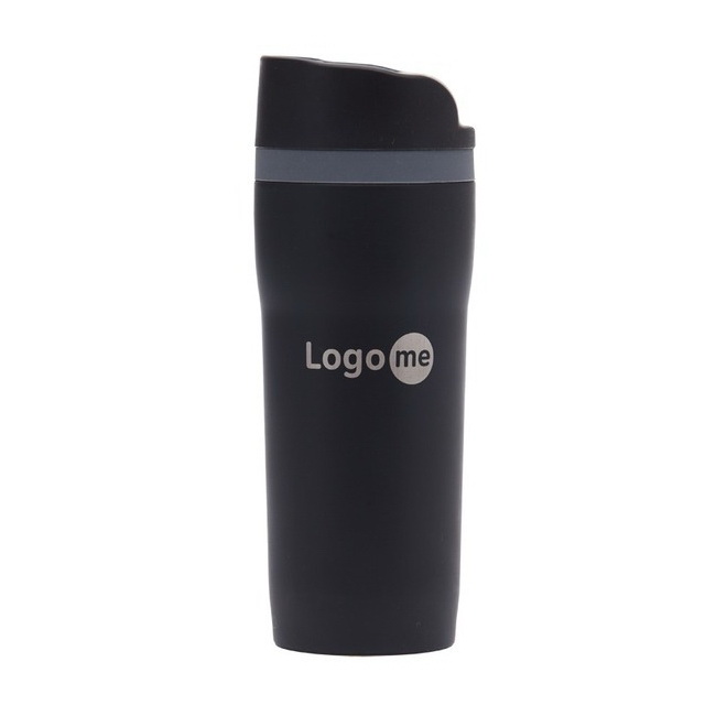 Kubek termiczny Winnipeg 350 ml czarny, stal nierdz.