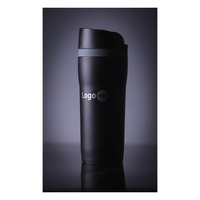 Kubek termiczny Winnipeg 350 ml czarny, stal nierdz.