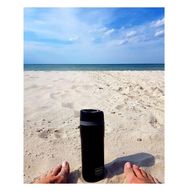 Kubek termiczny Winnipeg 350 ml czarny, stal nierdz.