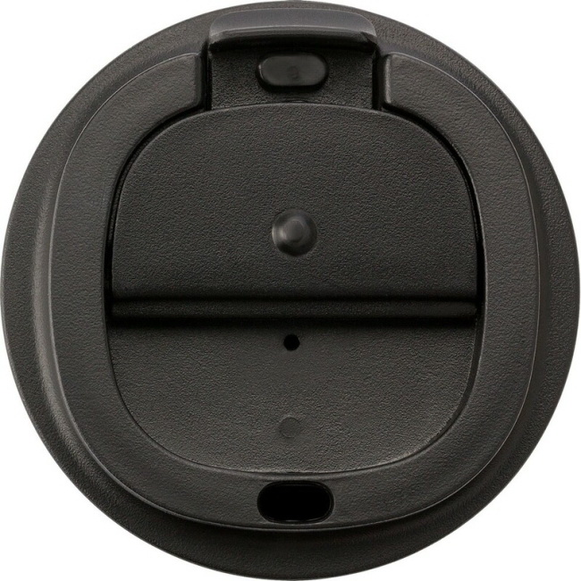 Kubek termiczny z uchem 380 ml, stal nierdzewna, czarny