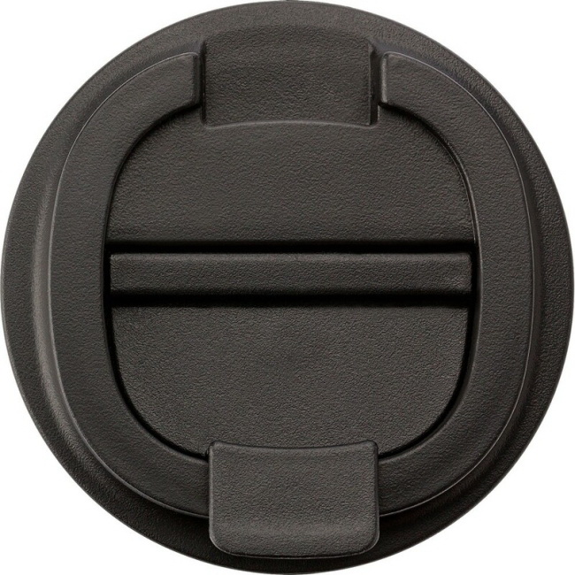 Kubek termiczny z uchem 380 ml, stal nierdzewna, czarny